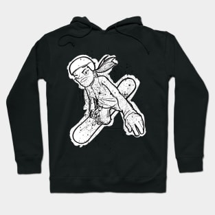 Snowboard girl freestyle jump Hoodie